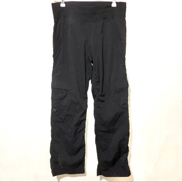 lululemon athletica Pants - Lululemon studio cargo black with a subtle pinstripe pants Size:4